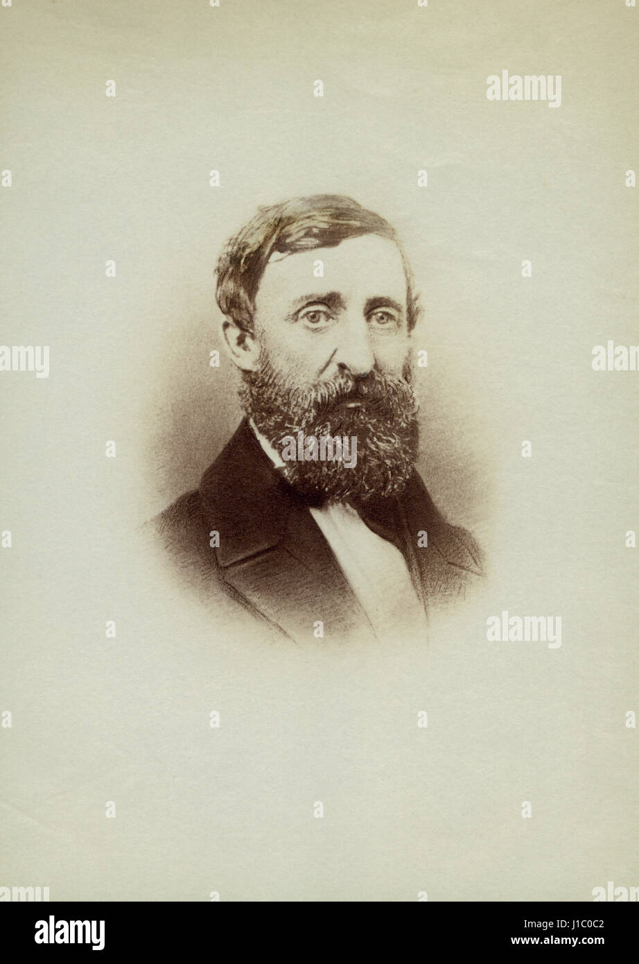 Henry David Thoreau (1817-62),Portrait,1861 Stock Photo