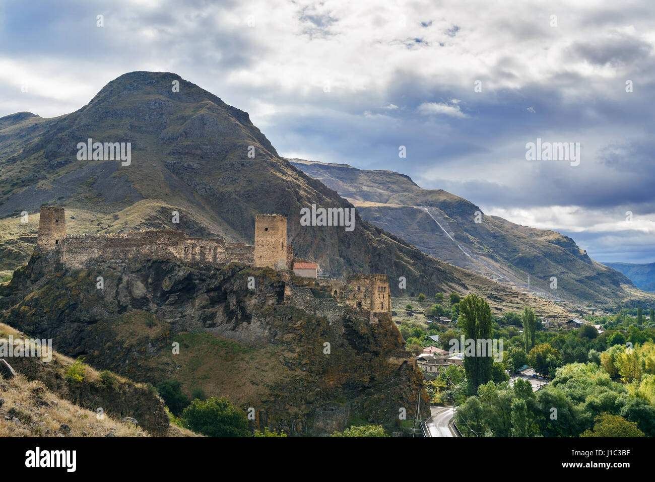 Khertvisi fortress on mountain. It is one of the oldest fortresses in  Georgia Stock Photo - Alamy