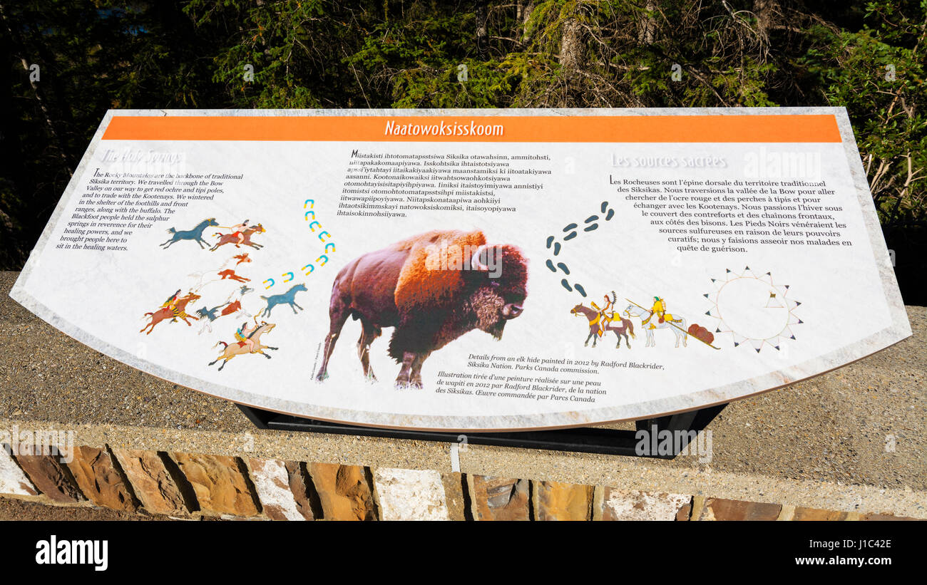 Interpretive display, Cave and Basin National Historic Site, Banff ...