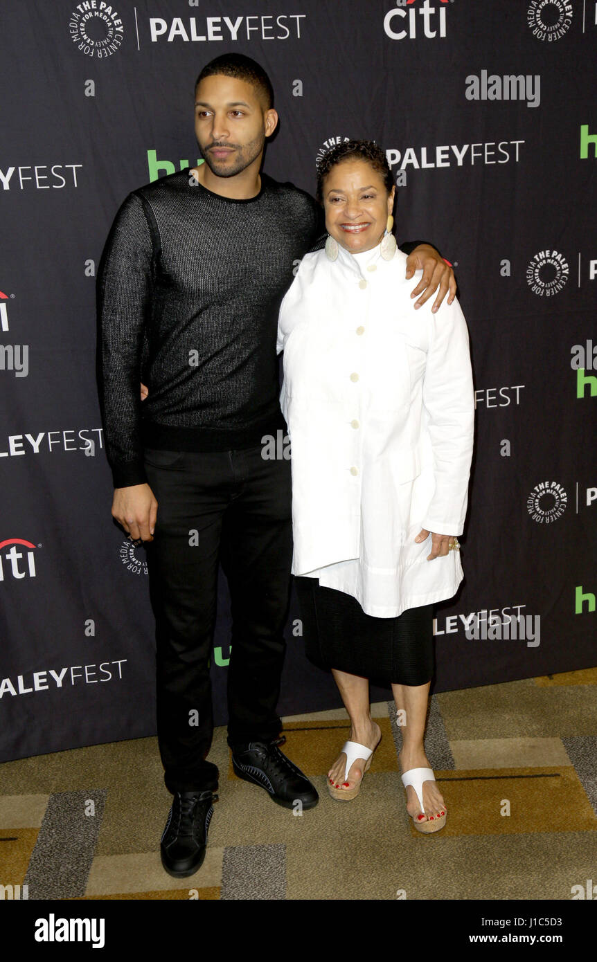 Norman Nixon Jr. and Debbie Allen attending the Paley Center for