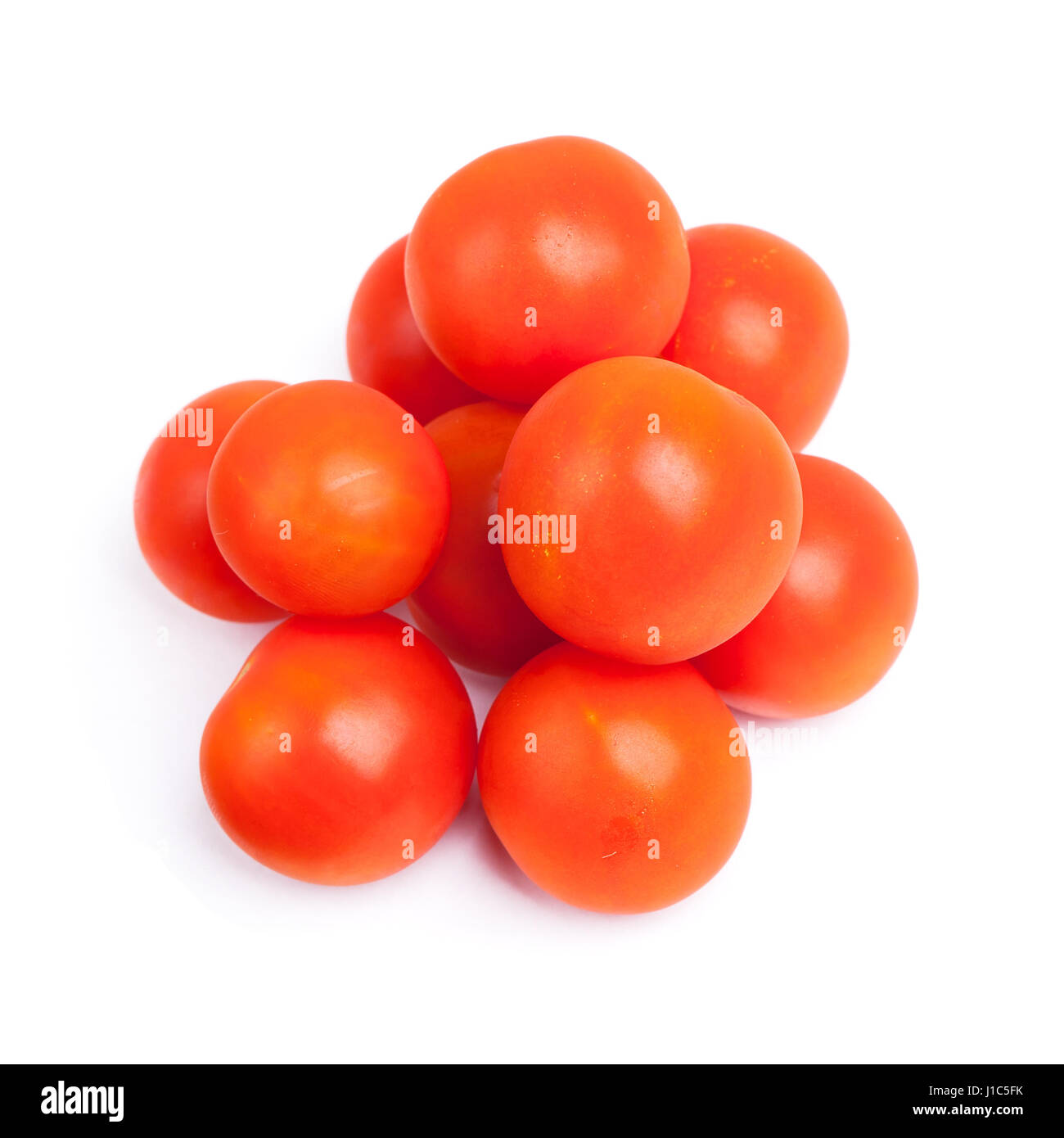Cherry tomatoes isolated on white background Stock Photo - Alamy