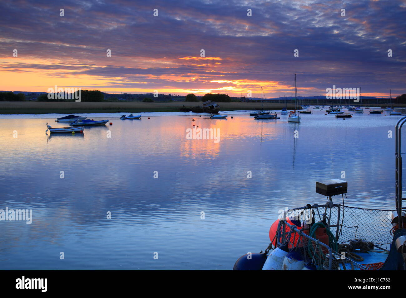 Topsham sunset, Devon, England, UK Stock Photo Alamy