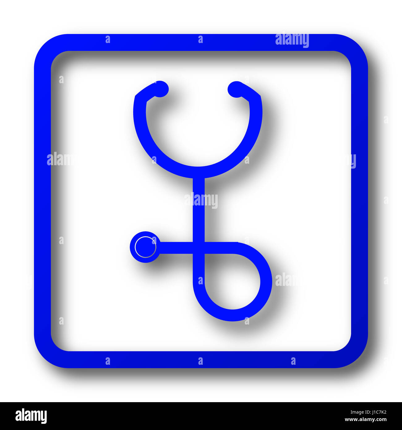 Stethoscope icon. Stethoscope website button on white background Stock ...