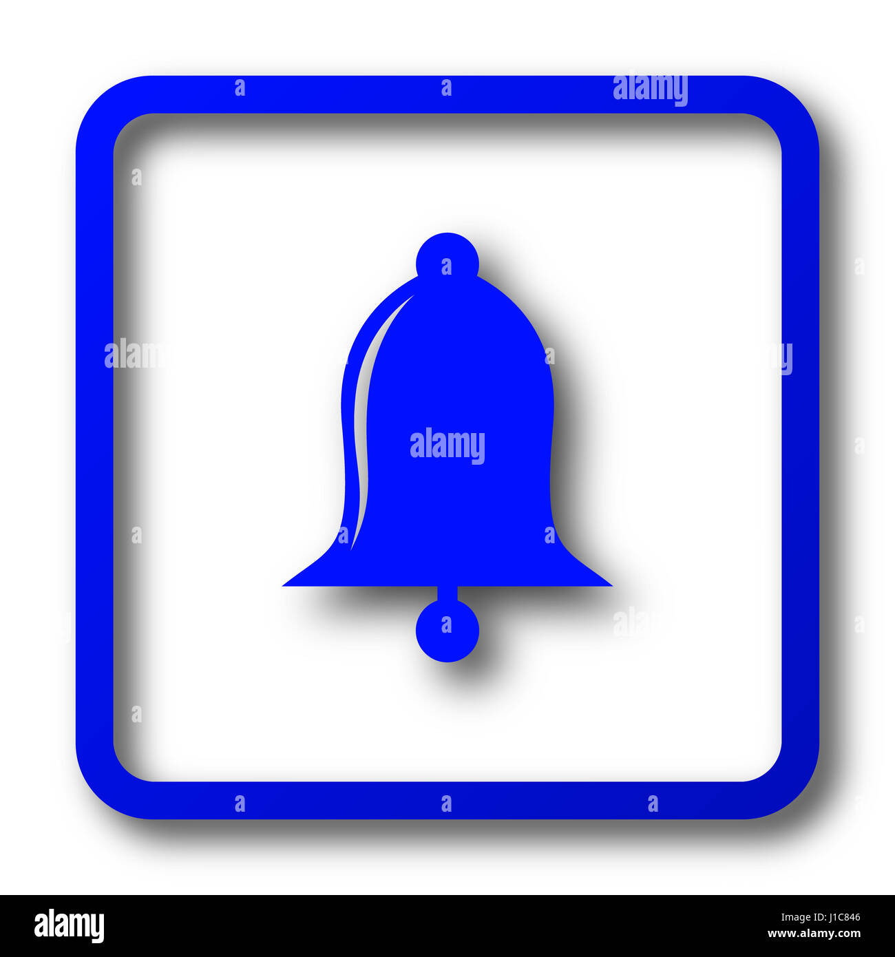 Bell icon. Bell website button on white background Stock Photo - Alamy