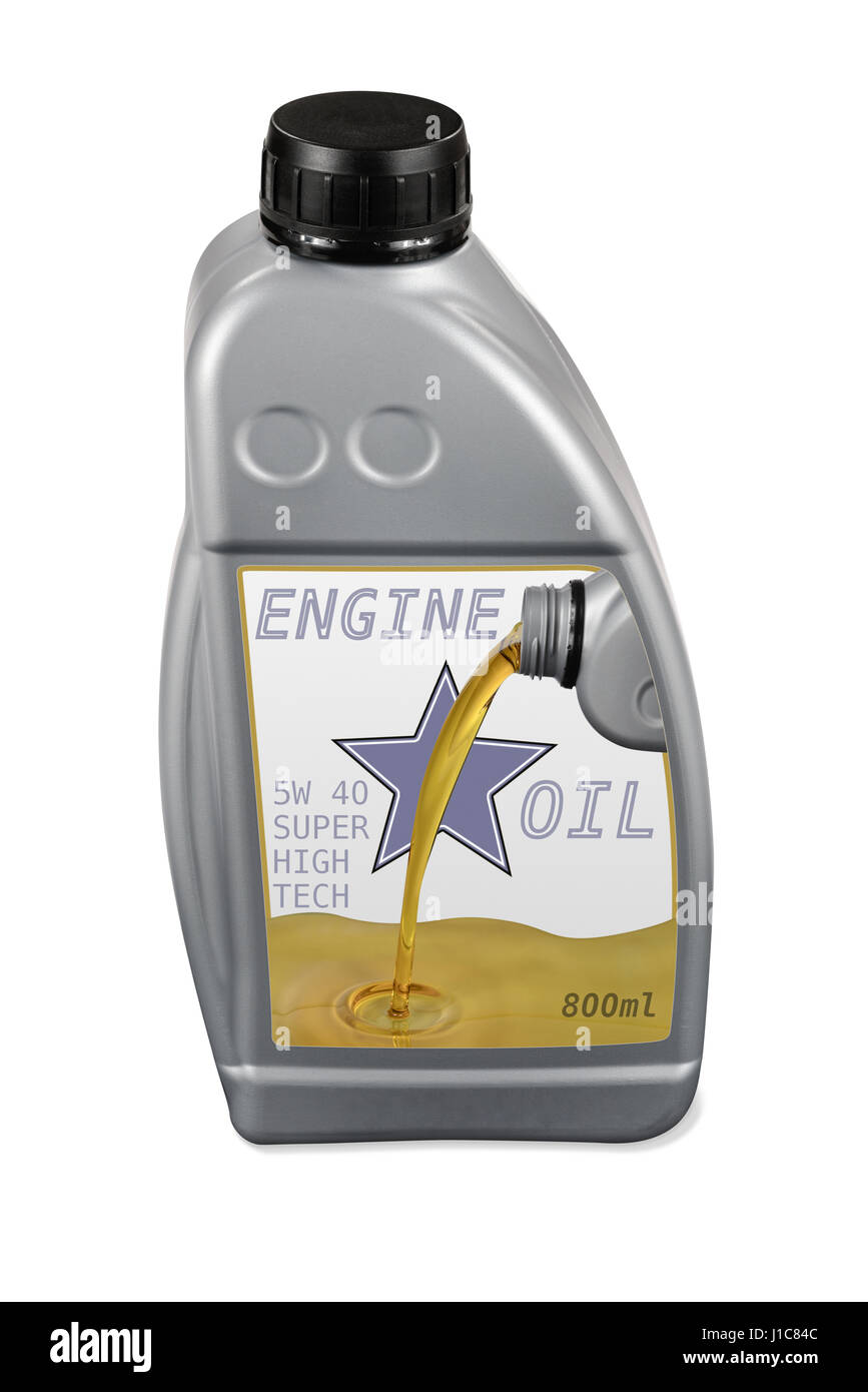 Fictive engine oil bottle Stock Photo