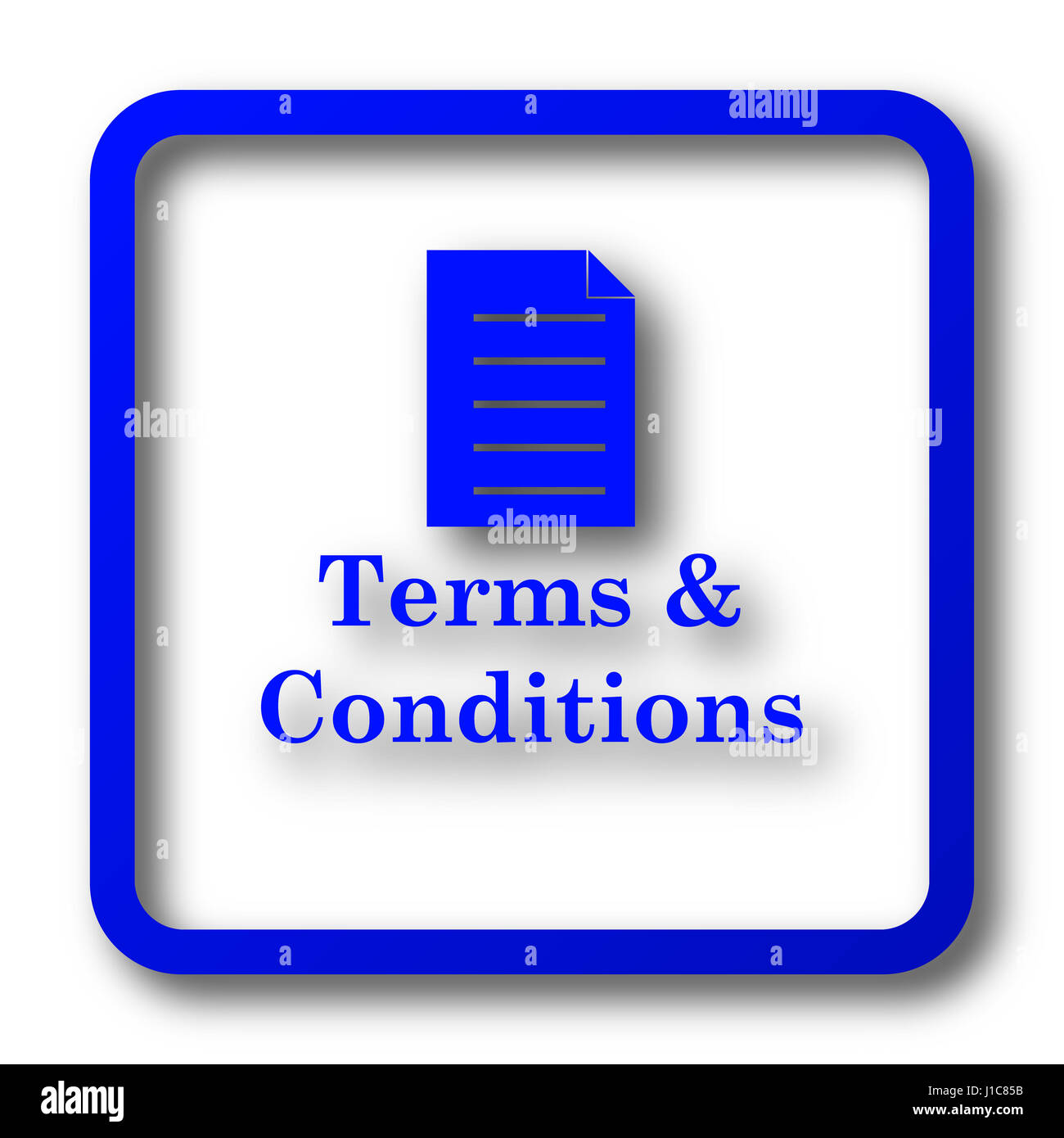 Terms and conditions icon. Terms and conditions website button on 