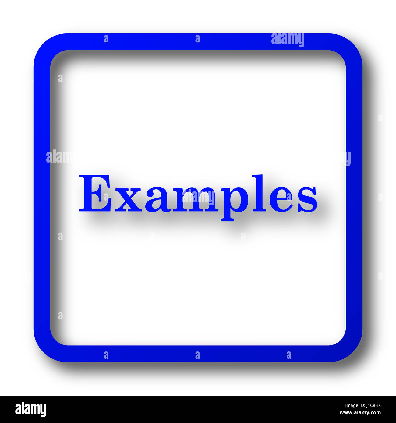 Examples icon. Examples website button on white background Stock Photo ...