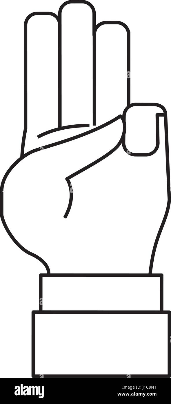 Hand number symbol Stock Vector Image & Art - Alamy