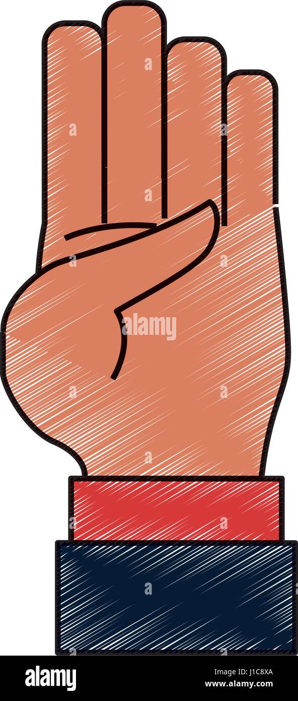 Hand number symbol Stock Vector Image & Art - Alamy