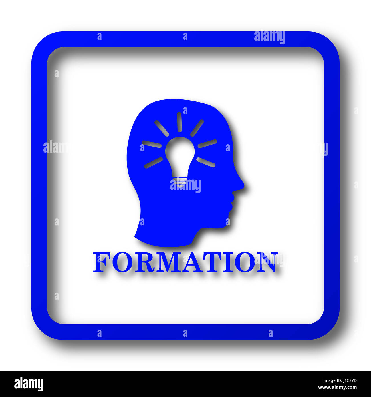 Formation icon. Formation website button on white background Stock ...