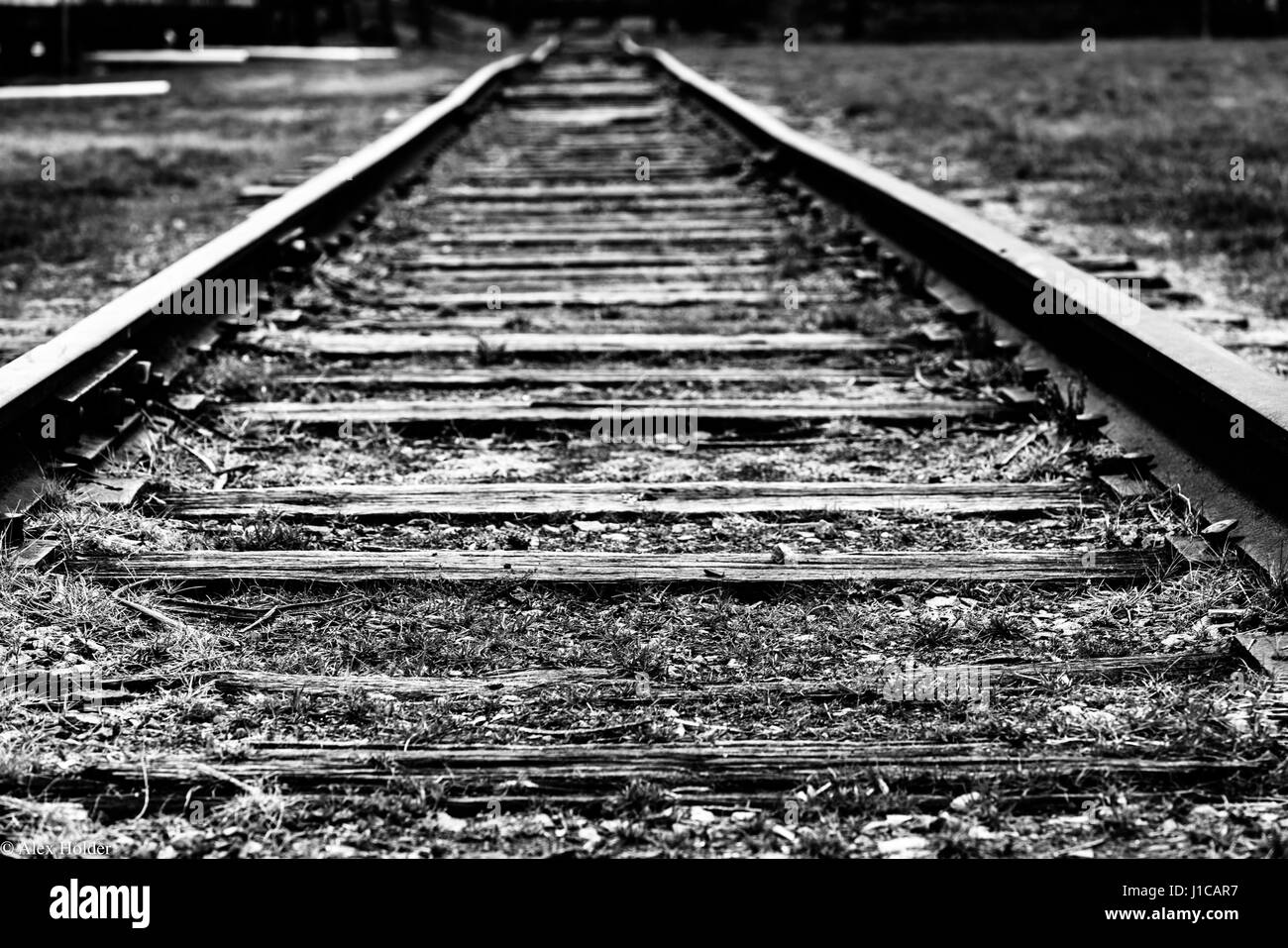 Railroad tracks to nowhere Stock Photo Alamy