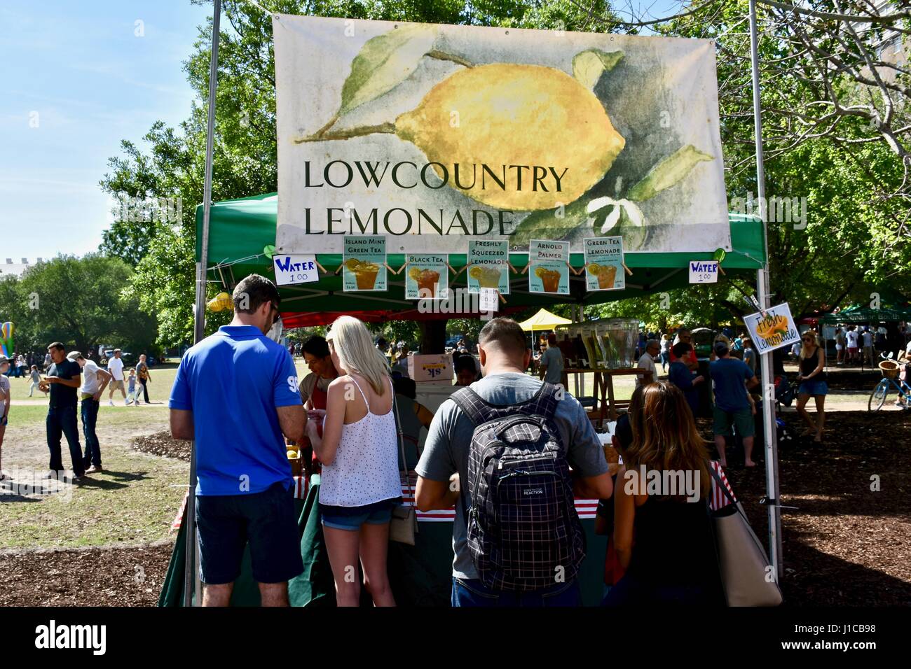 Charleston, South Carolina farmers market fresh lemonade stand Stock