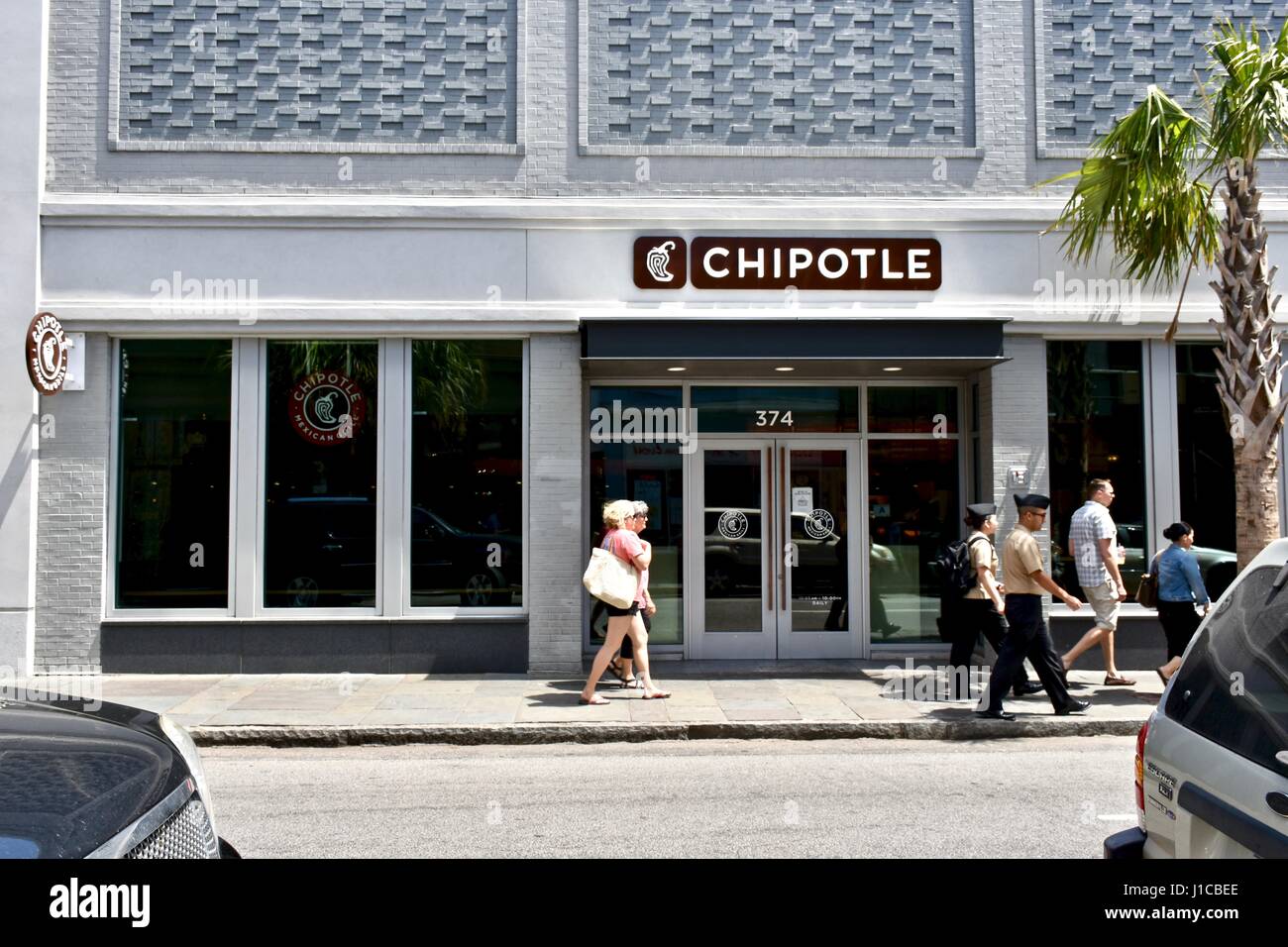 Charleston, South Carolina Chipotle fast food restaurant Stock Photo