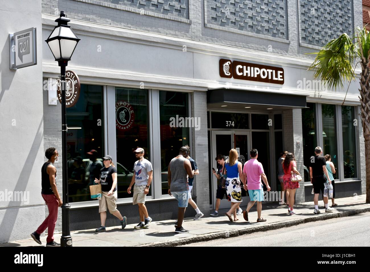 Charleston, South Carolina Chipotle fast food restaurant Stock Photo