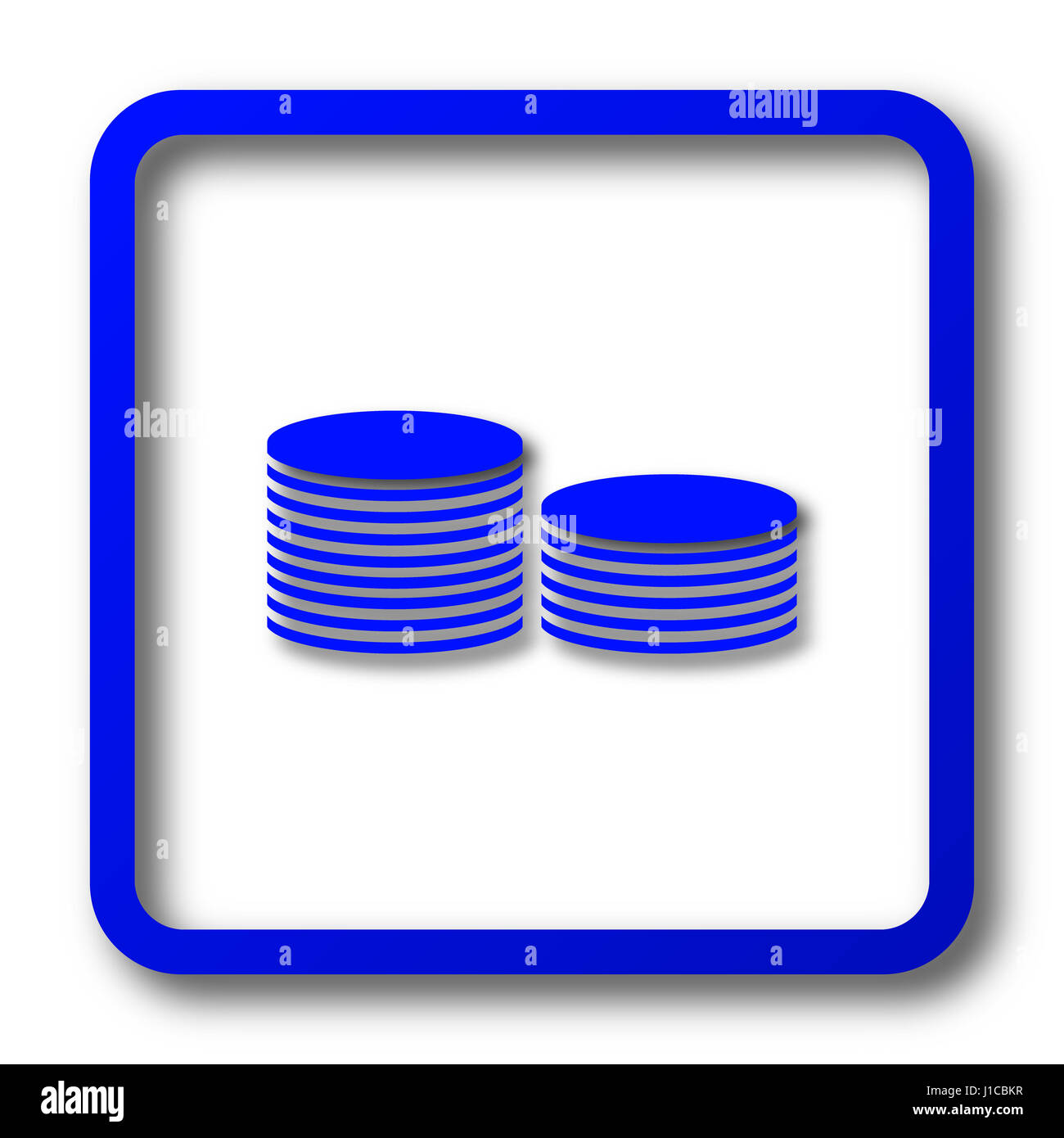 Coins.Money icon. Coins.Money website button on white background Stock ...