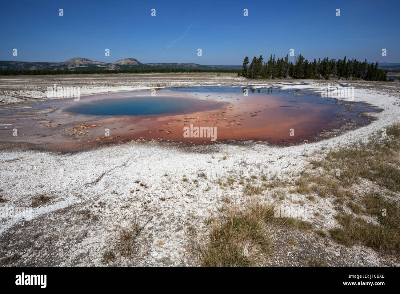 Opal Pool, Midway Geyser Basin, Yellowstone National Park, Wyoming, USA Stock Photo