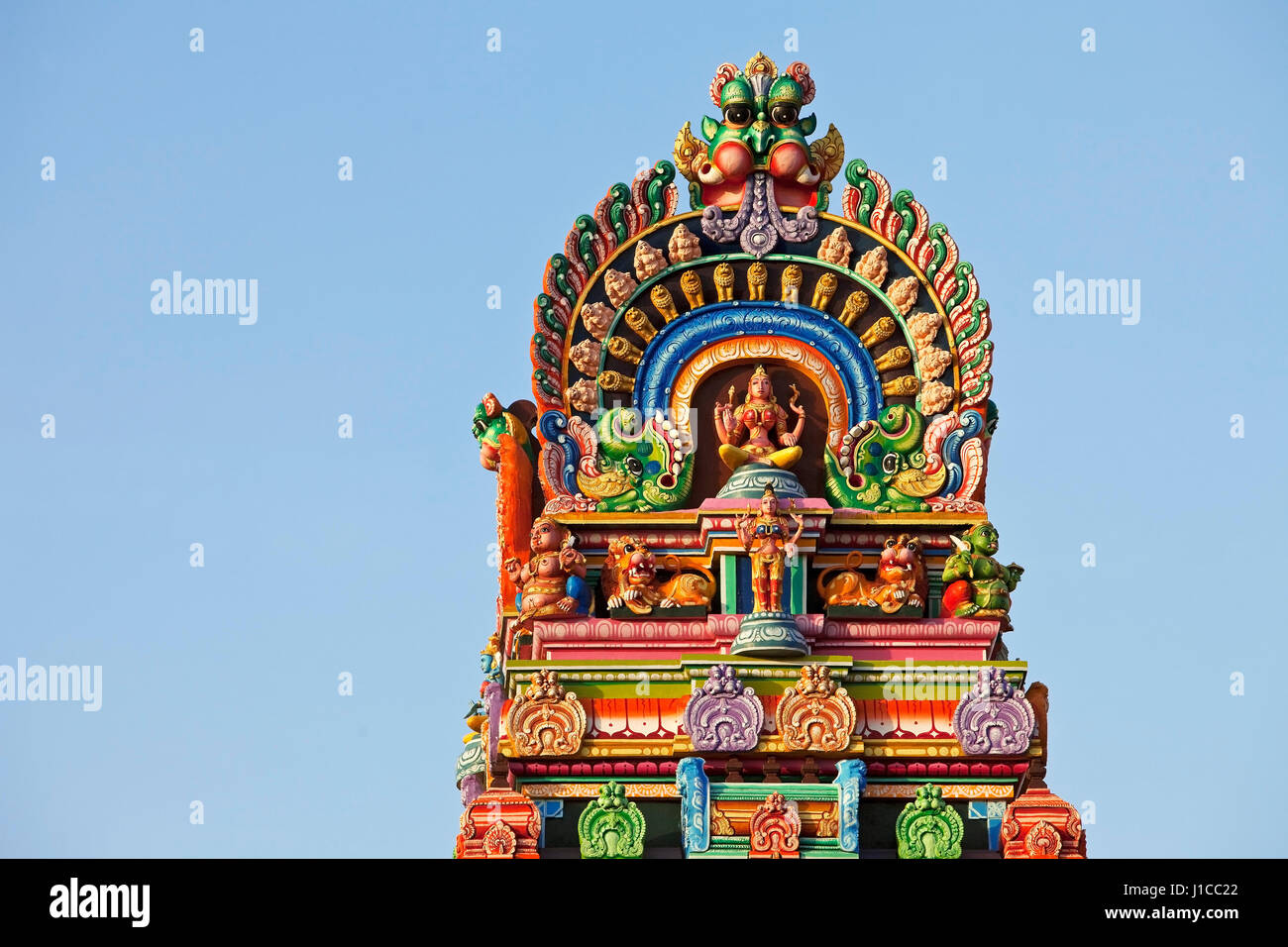 Hindu temple, Sri Kamadchi temple, detail, Hamm, Ruhr district, North Rhine-Westphalia, Germany Stock Photo