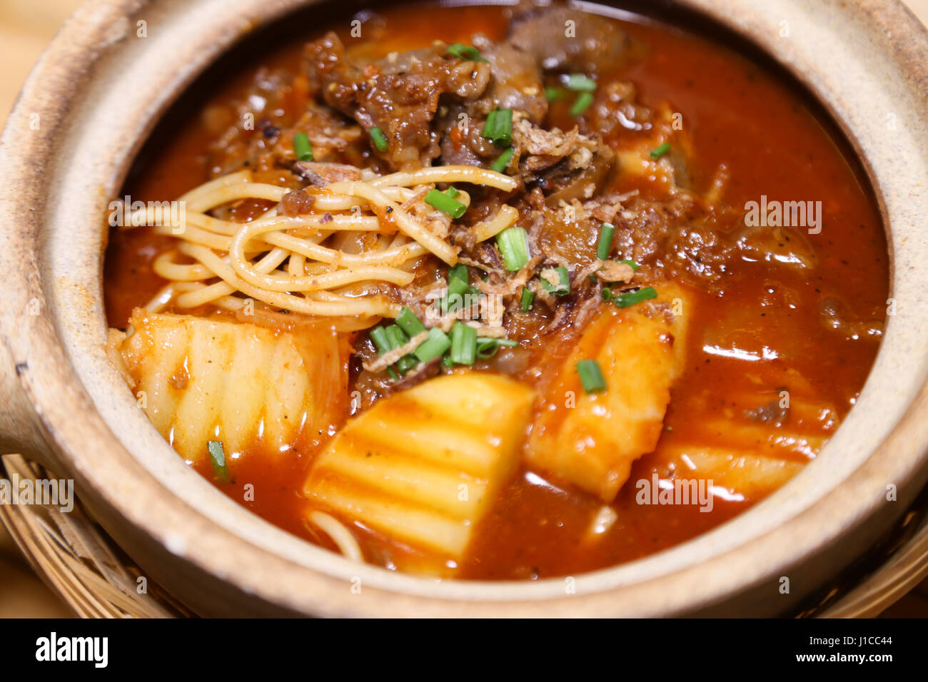 Spicy Beef Noodle Stock Photo Alamy