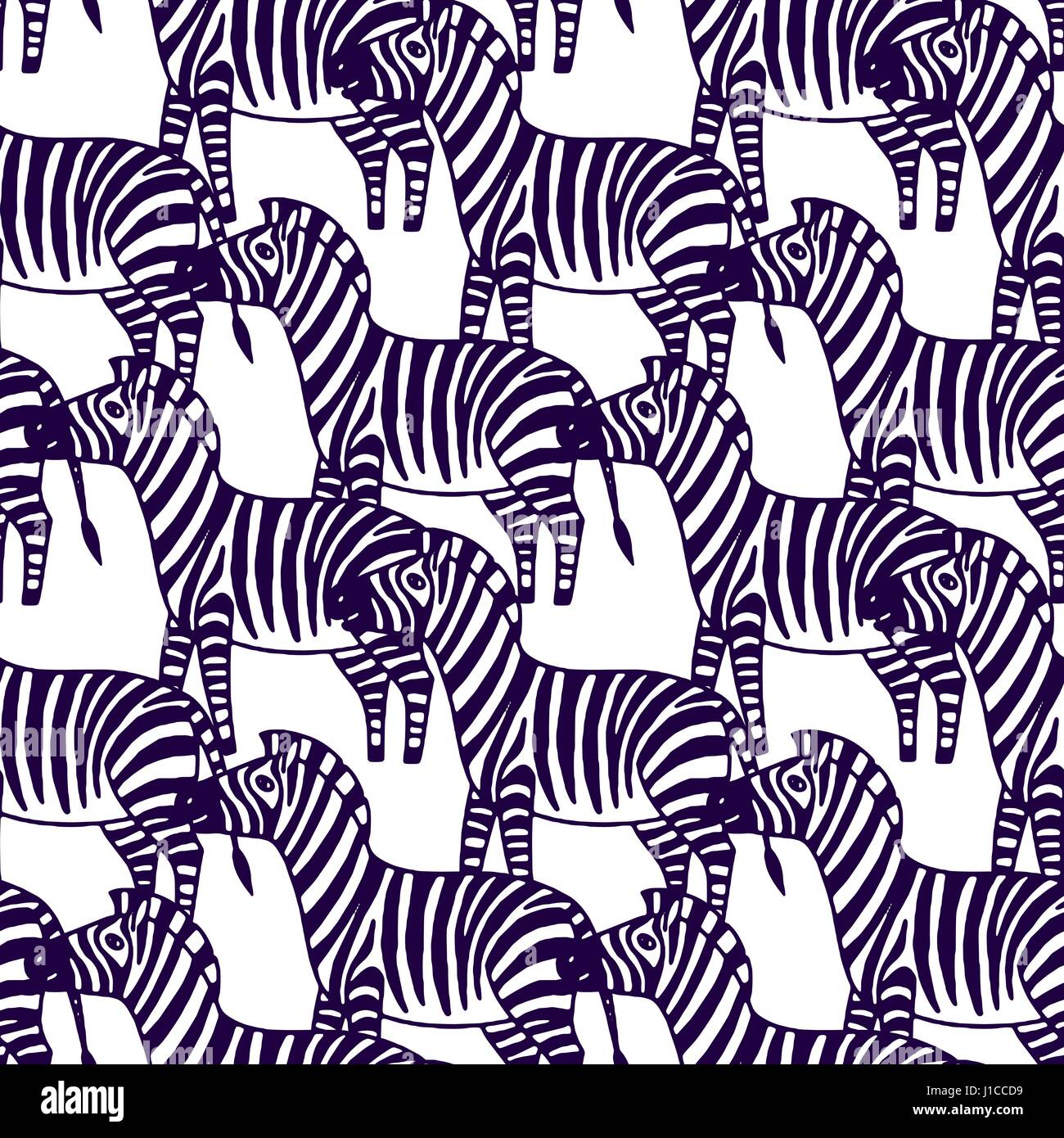 black and white zebra vector illustration Stock Vector Image & Art Alamy