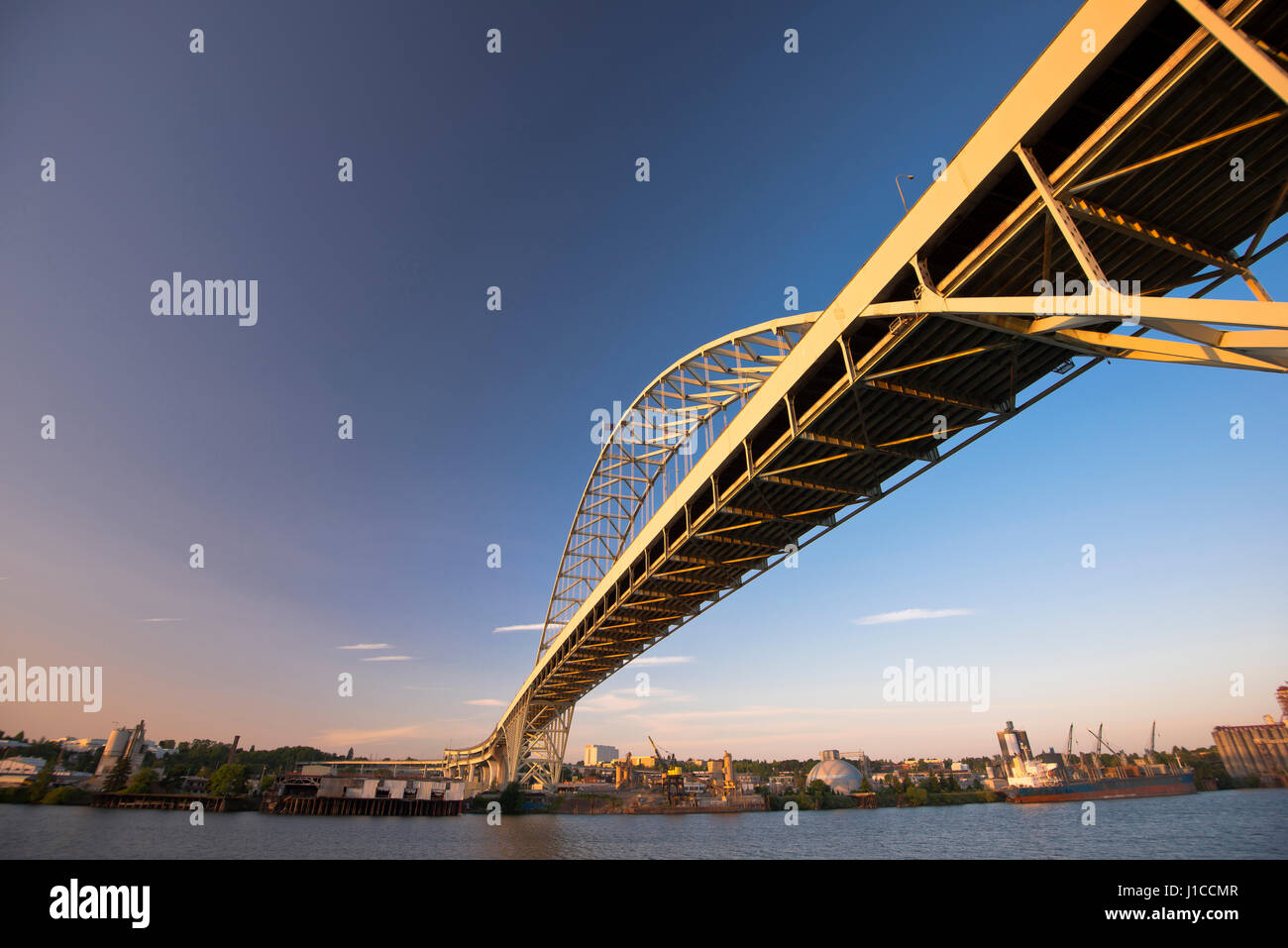 Fremont Bridge with the largest arch in America Portland Oregon