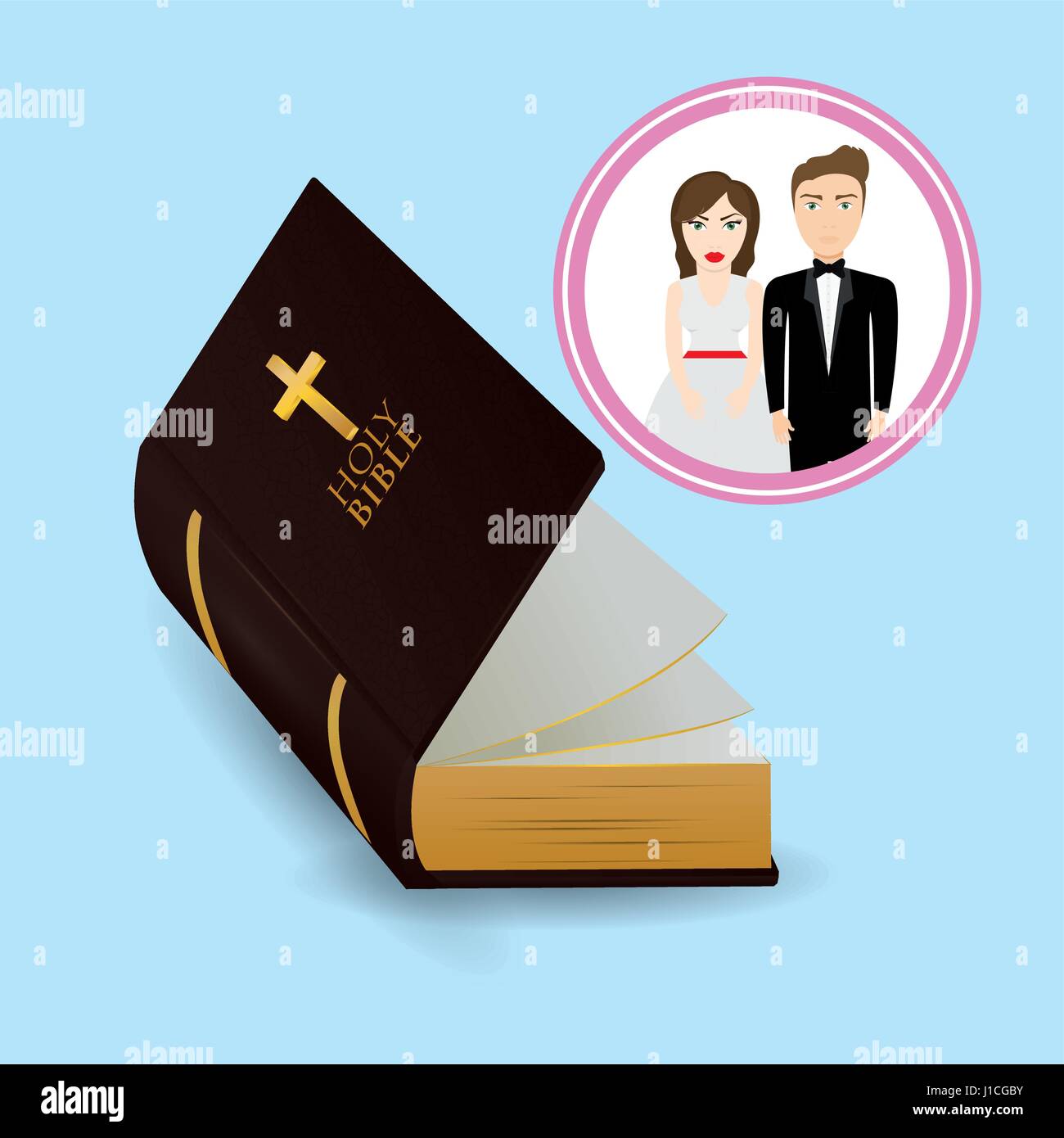 get married couple bible card image Stock Vector Image &amp; Art - Alamy