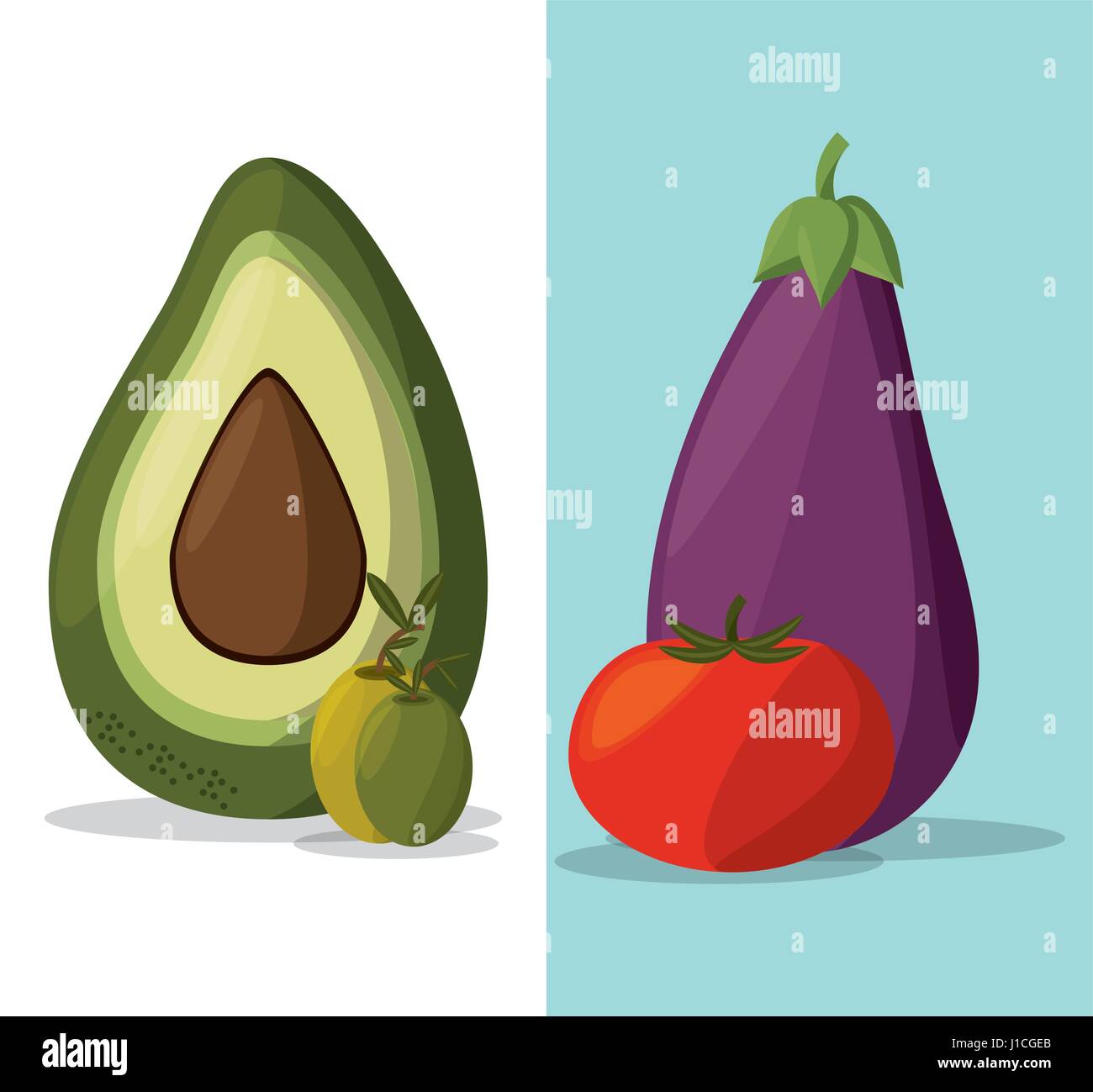 vegetables fresh organic image Stock Vector Image & Art - Alamy