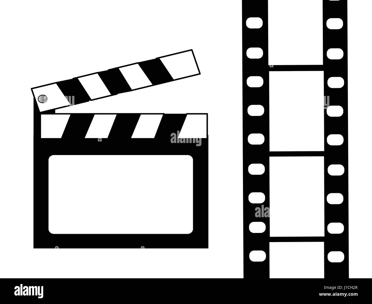 Clapboard and film vector Stock Vector Image & Art Alamy
