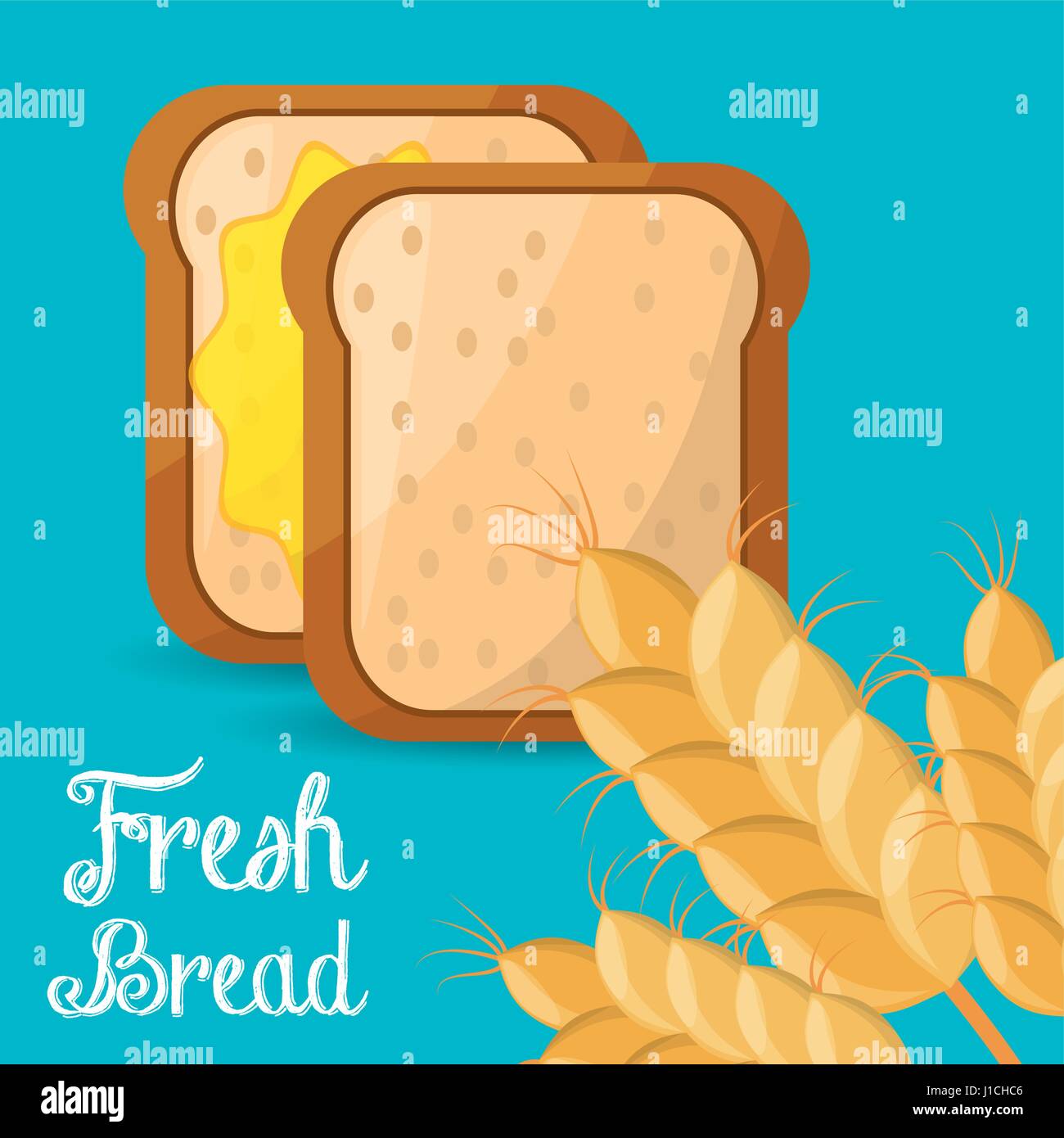 fresh bread slice wheat ingient Stock Vector Image & Art - Alamy