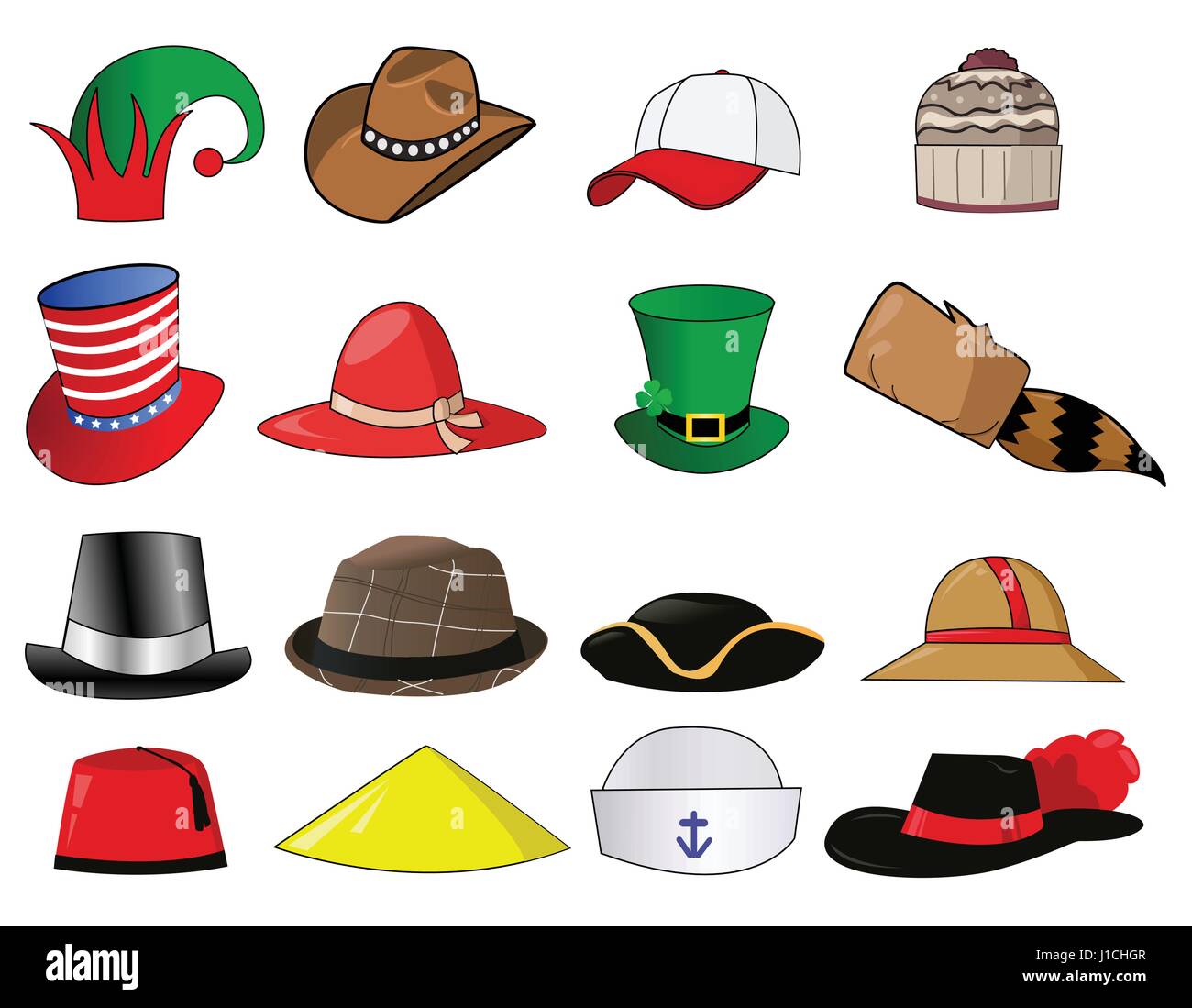 Hats illustration hi res stock photography and images Alamy