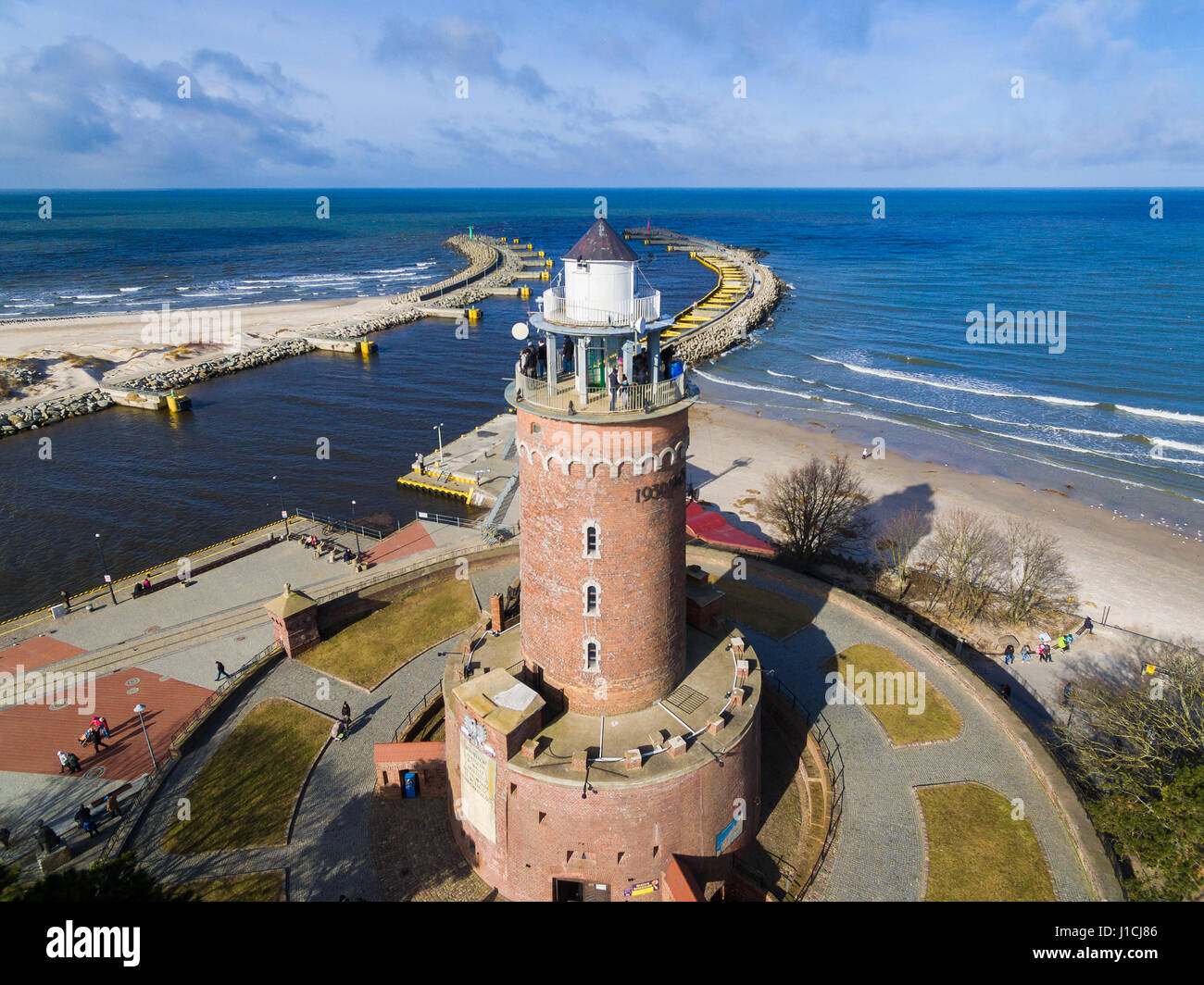 Lighthouse On The Baltic Seashore In A Small Resort Town Of Kolobrzeg lighthouse-on-the-baltic-seashore-in-a-small-resort-town-of-kolobrzeg