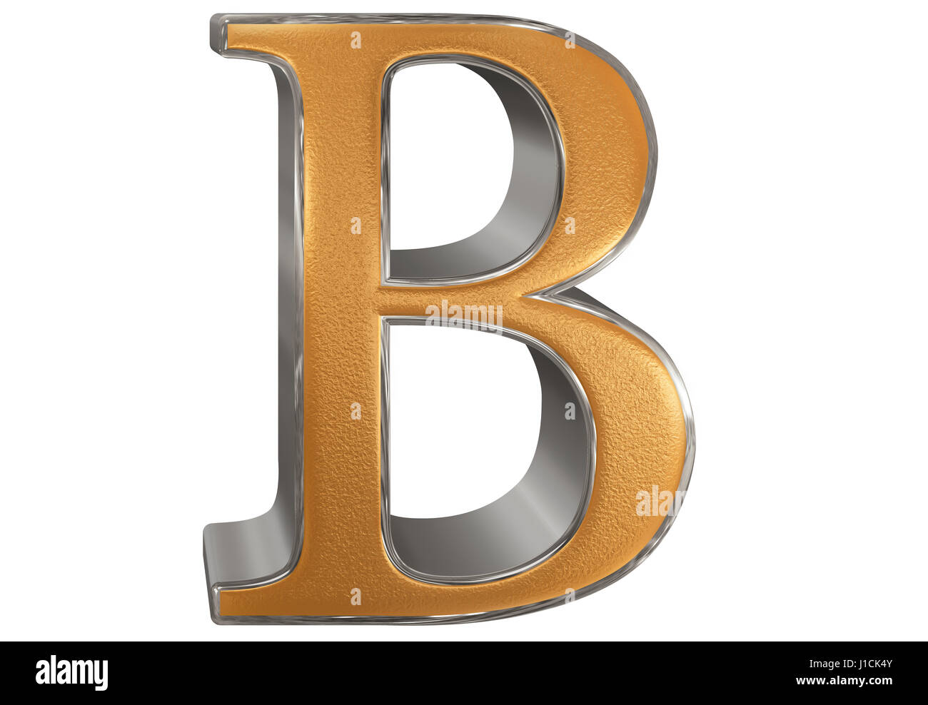 Capital Latin Letter B in Low Poly Style Green and Gold Color Isolated on  White Background. 3d Stock Illustration - Illustration of paper, latin:  209477853