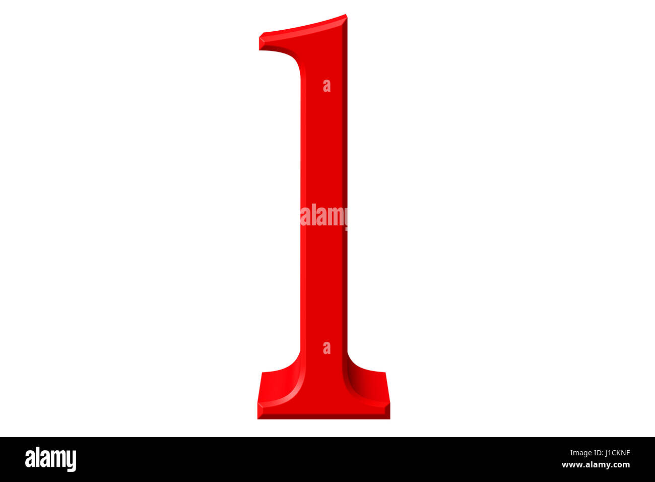 Lowercase letter L, isolated on white, with clipping path, 3D illustration Stock Photo