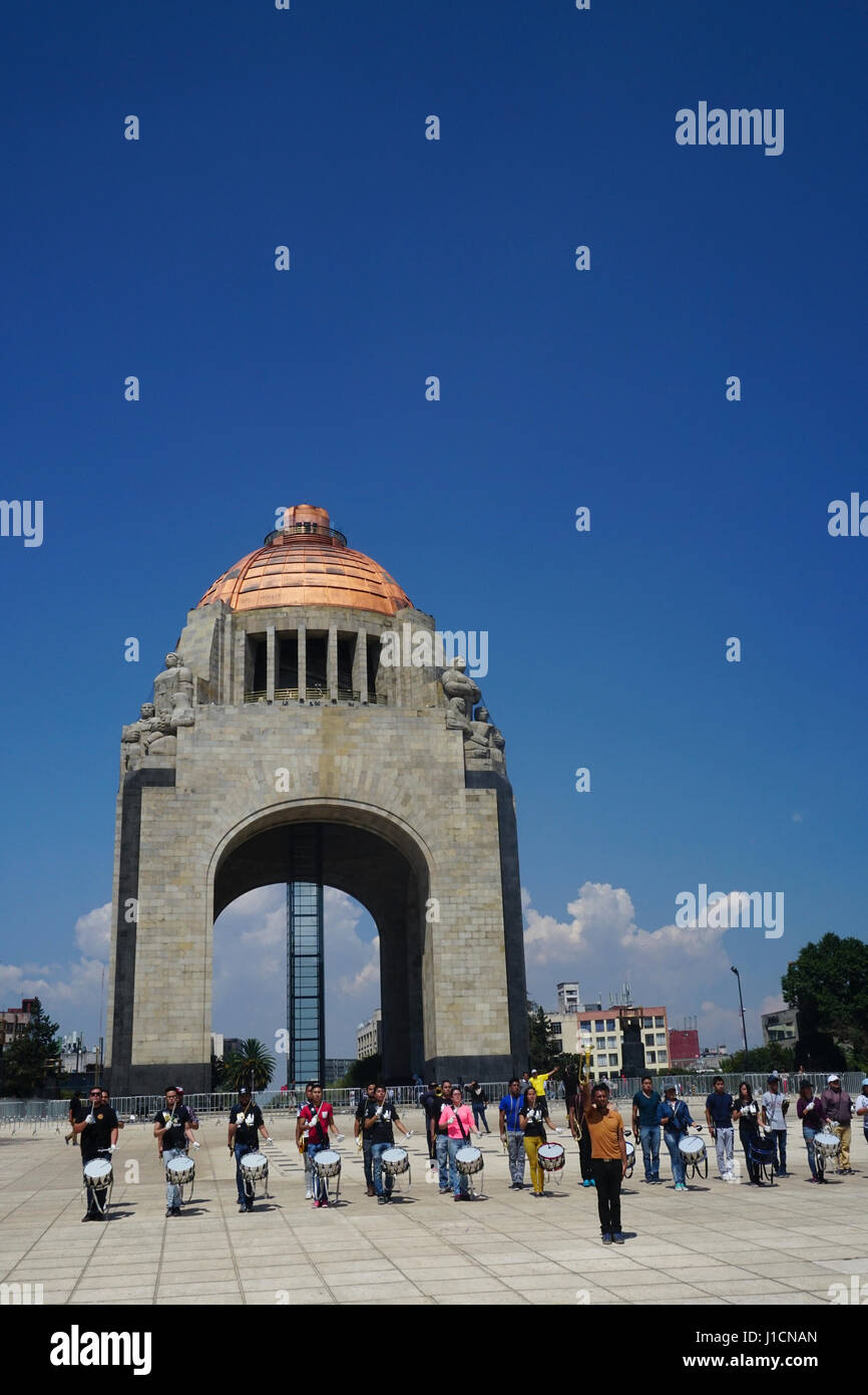 The Monument to the Revolution (Spanish: Monumento a la Revoluci—n), Mexico City, Mexico. It is located in Plaza de la República. Stock Photo