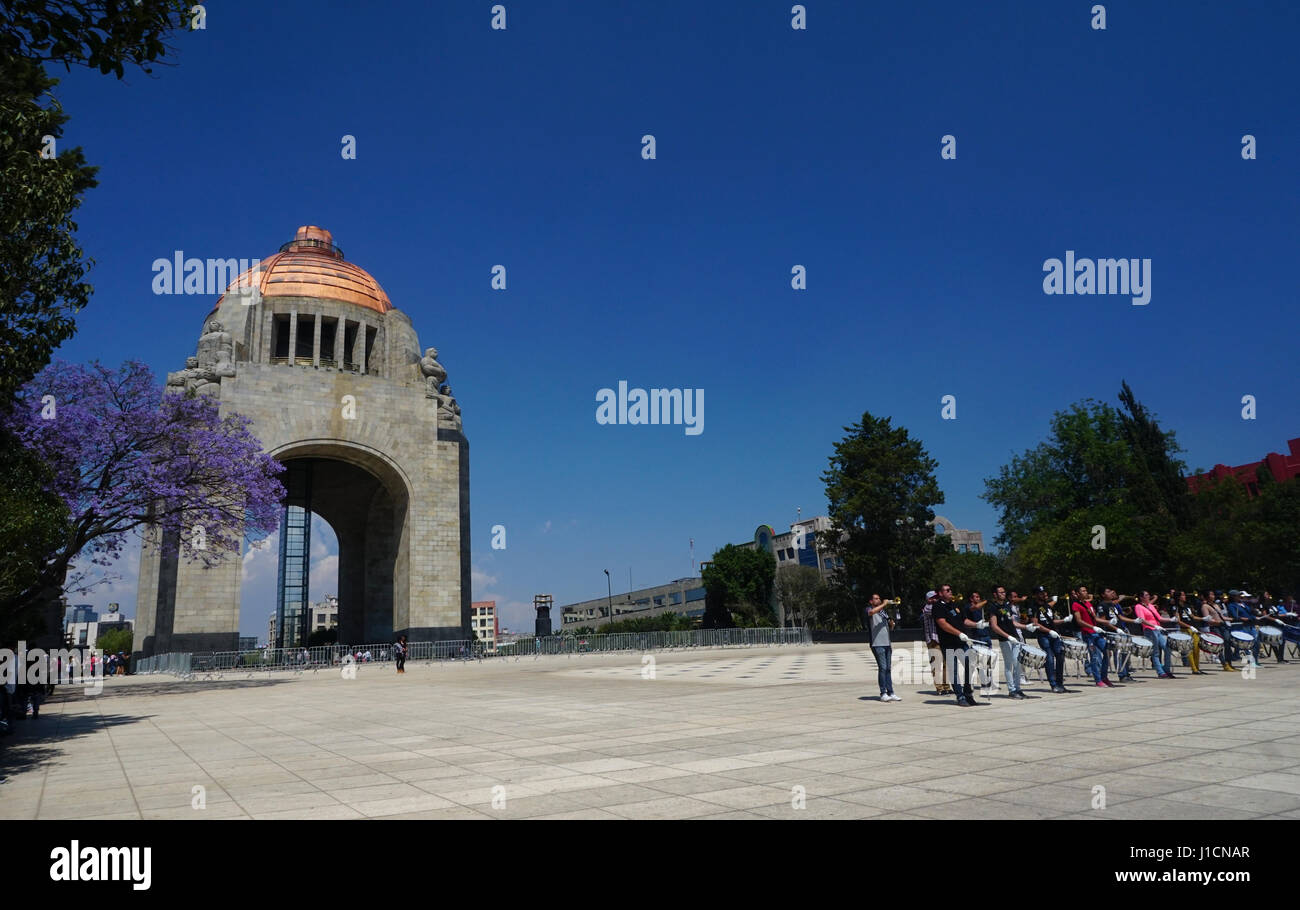 The Monument to the Revolution (Spanish: Monumento a la Revoluci—n), Mexico City, Mexico. It is located in Plaza de la República. Stock Photo