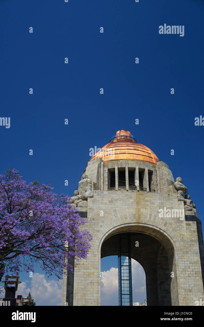 The Monument to the Revolution (Spanish: Monumento a la Revoluci—n), Mexico City, Mexico. It is located in Plaza de la República. Stock Photo