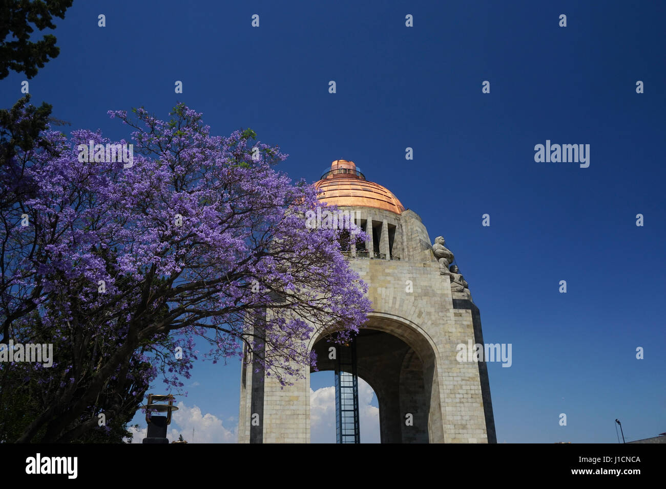 The Monument to the Revolution (Spanish: Monumento a la Revoluci—n), Mexico City, Mexico. It is located in Plaza de la República. Stock Photo