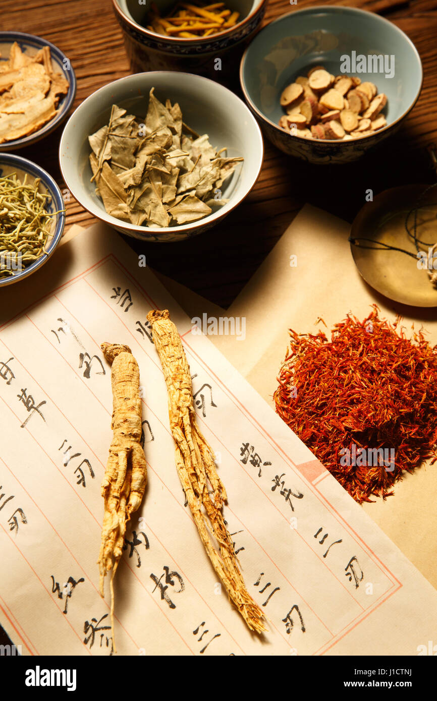 Chinese herbal medicines Stock Photo Alamy