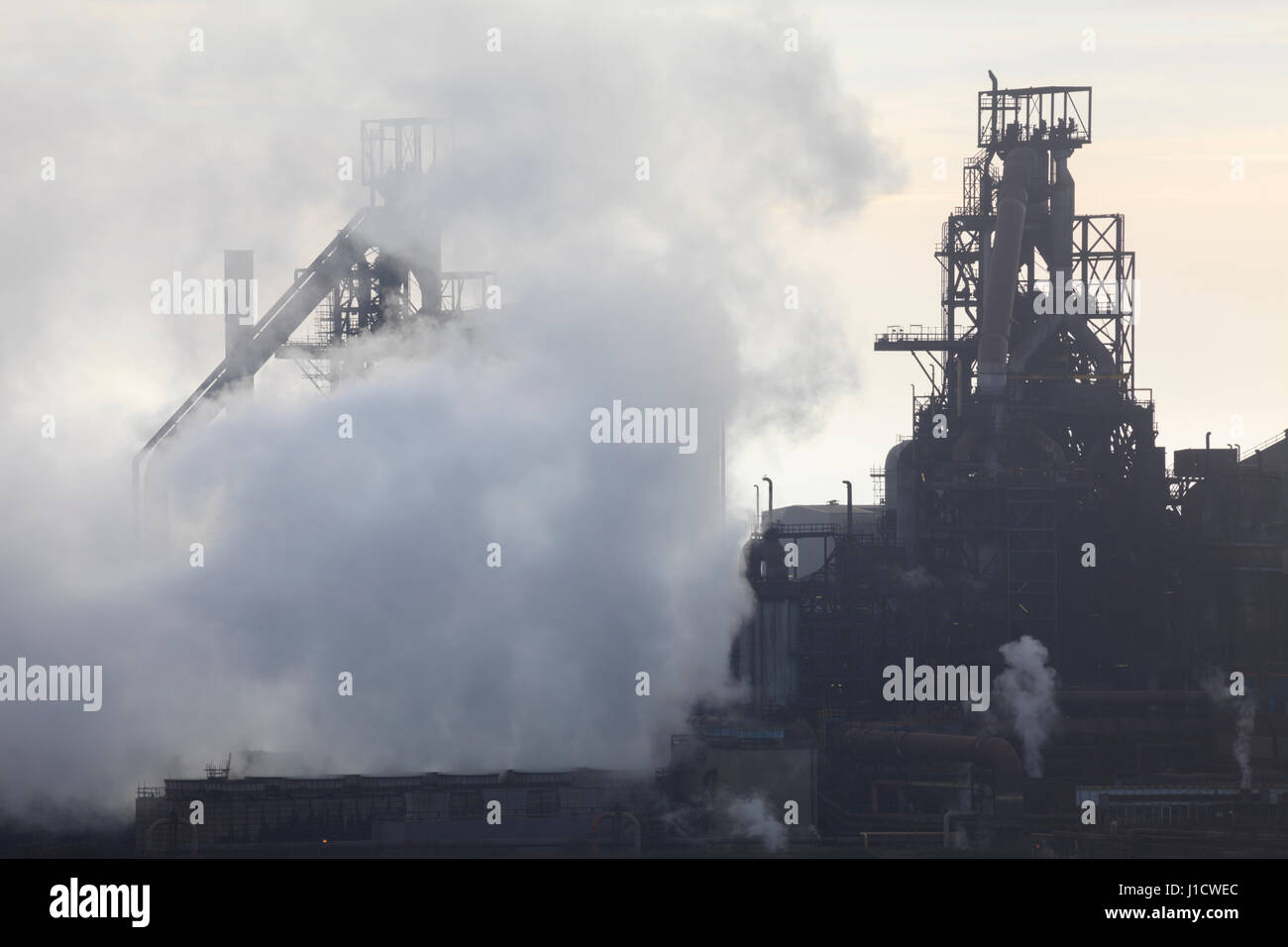 Port Talbot Steel Works, South Wales Stock Photo