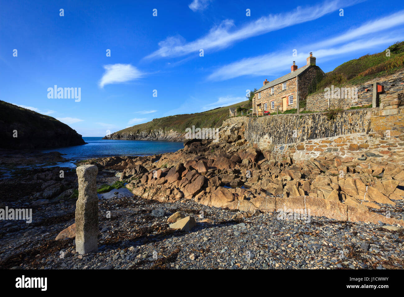 Port Quin near Port Issac on the North Coast of Cornwall Stock Photo