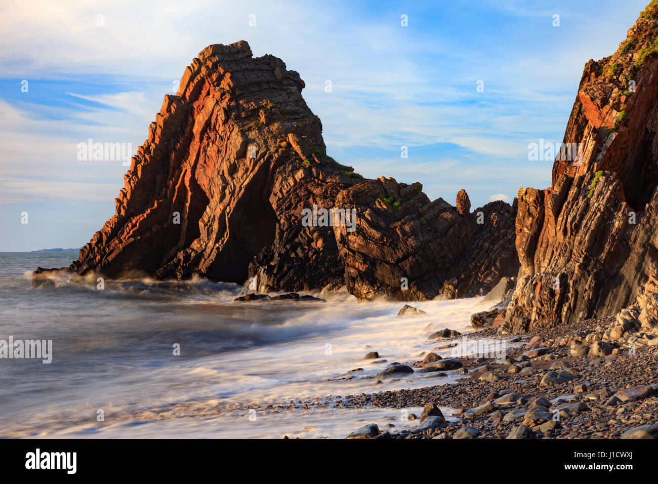 Black Church Rock in Mouthmill, near Clovelly in North Devon Stock Photo