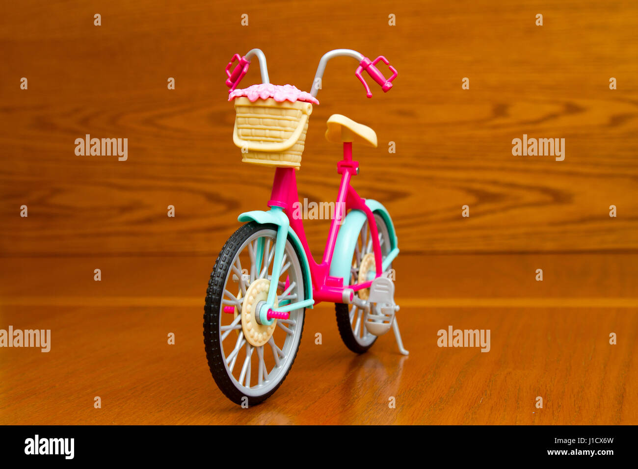 Toy bicycle. Front view Stock Photo