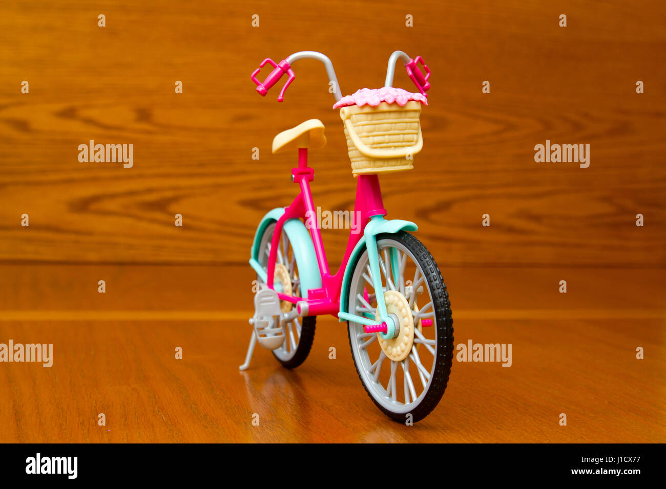 Toy bicycle. Front view Stock Photo