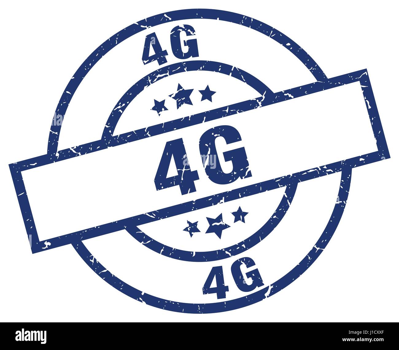 4g blue round grunge stamp Stock Vector Image & Art - Alamy