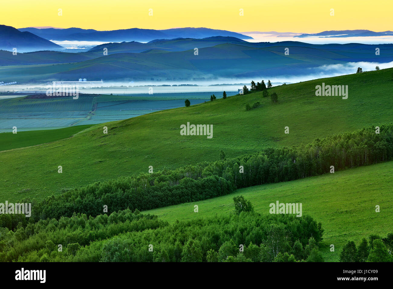 Hulun Buir Grassland scenery in Inner Mongolia Stock Photo - Alamy