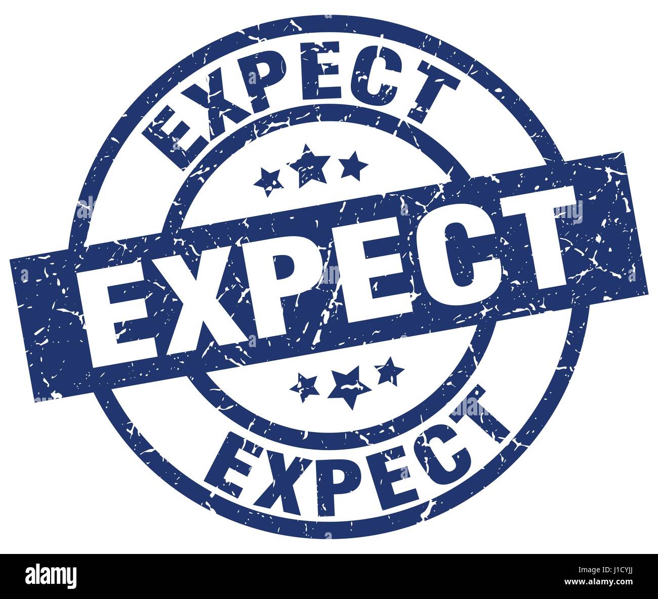 expect blue round grunge stamp Stock Vector Image & Art - Alamy