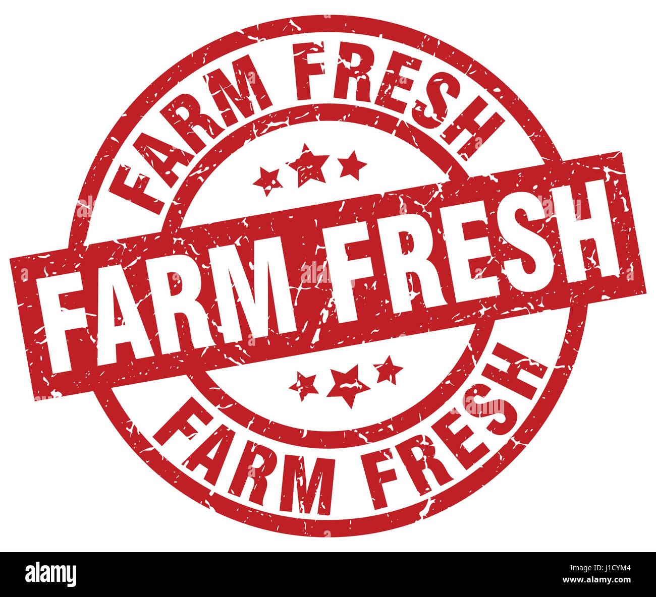 farm fresh round red grunge stamp Stock Vector Image & Art - Alamy