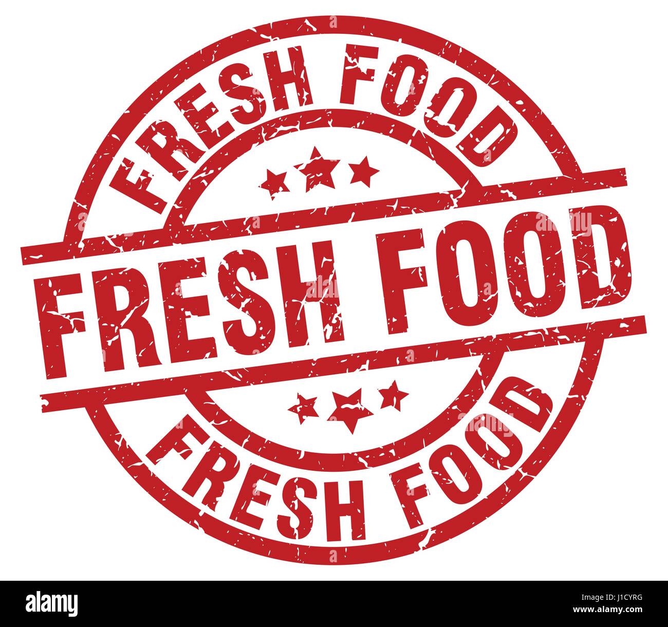 fresh food round red grunge stamp Stock Vector Image & Art - Alamy