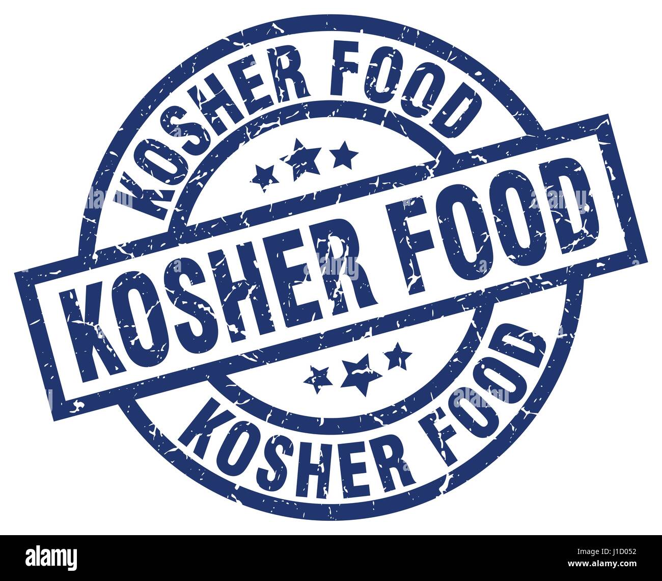 kosher food blue round grunge stamp Stock Vector Image & Art - Alamy
