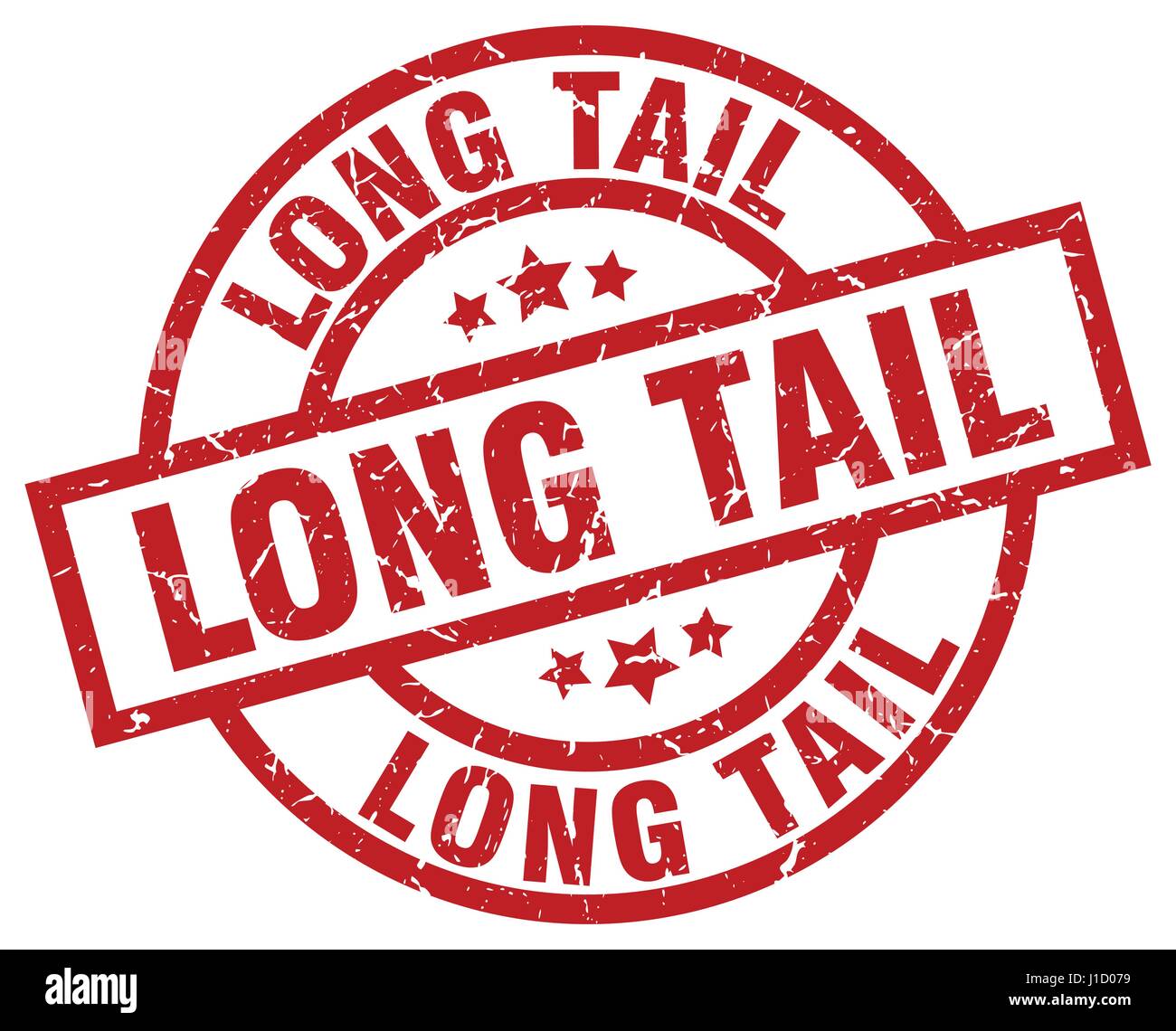 long tail round red grunge stamp Stock Vector Image & Art - Alamy
