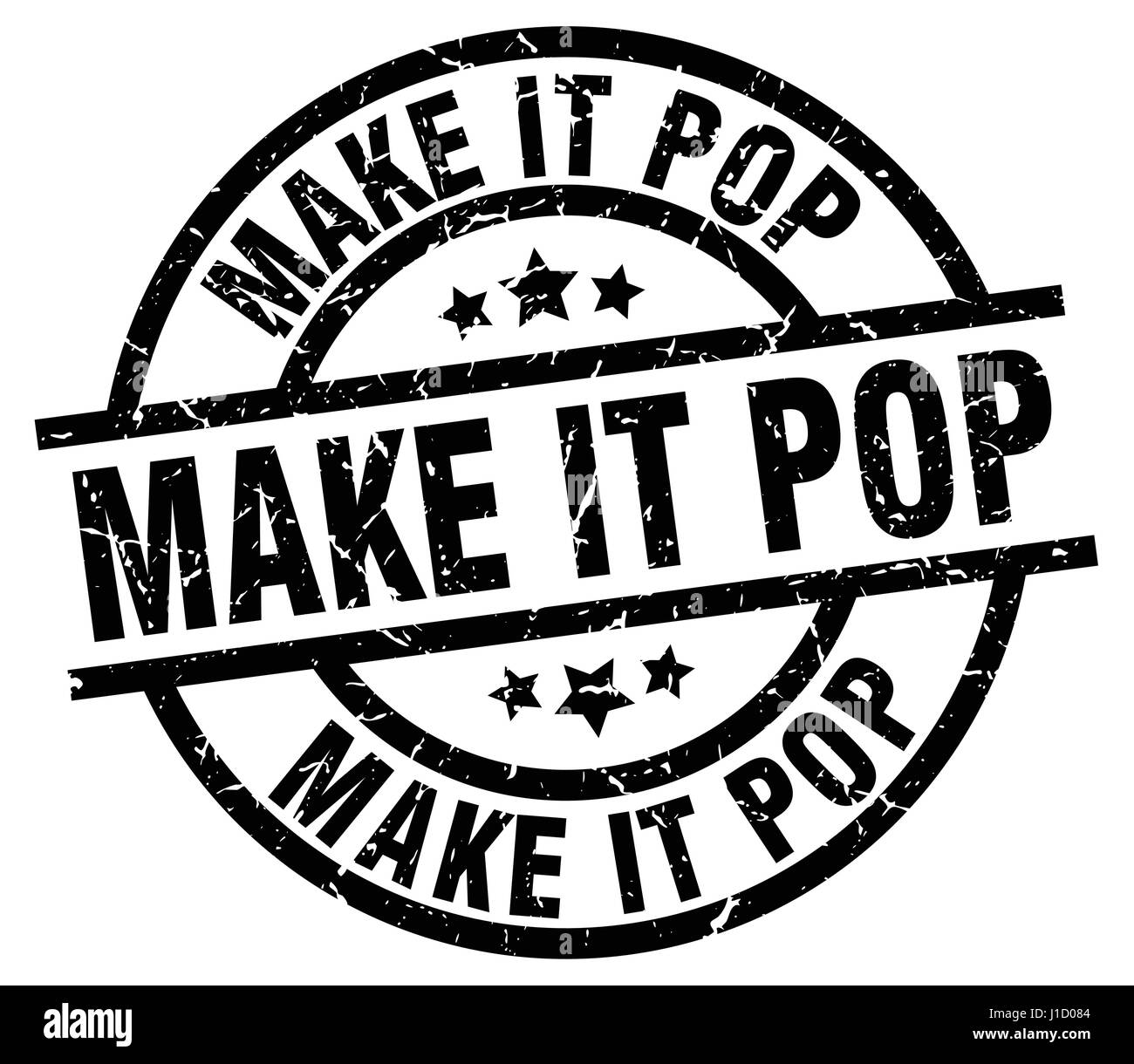 make it pop round grunge black stamp Stock Vector Image & Art - Alamy